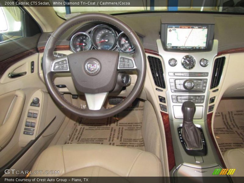 White Diamond Tri-Coat / Cashmere/Cocoa 2008 Cadillac CTS Sedan