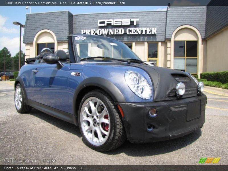Cool Blue Metallic / Black/Panther Black 2006 Mini Cooper S Convertible