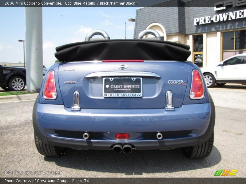 Cool Blue Metallic / Black/Panther Black 2006 Mini Cooper S Convertible