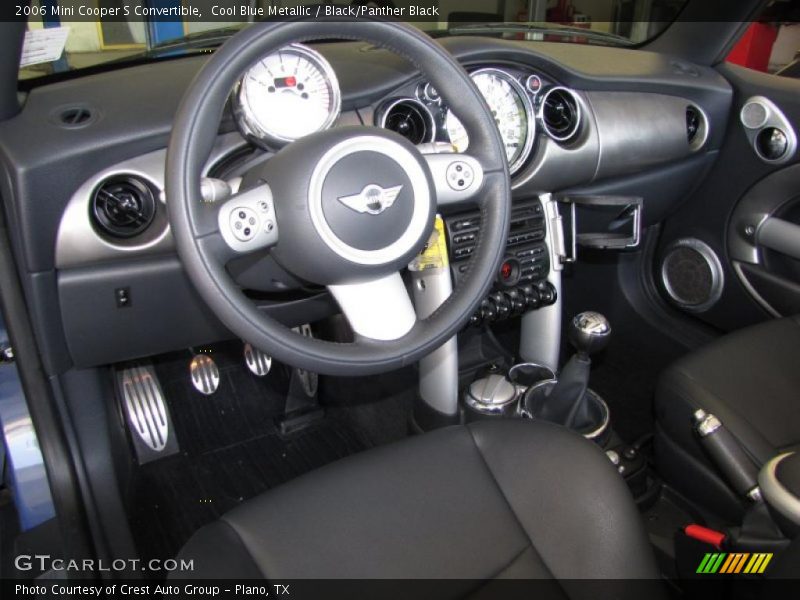 Cool Blue Metallic / Black/Panther Black 2006 Mini Cooper S Convertible