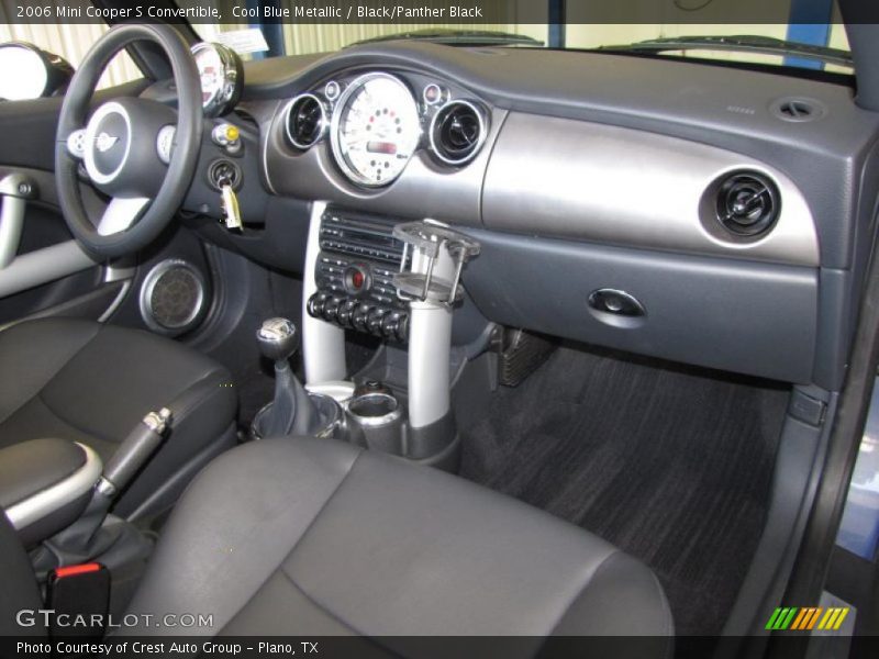 Cool Blue Metallic / Black/Panther Black 2006 Mini Cooper S Convertible