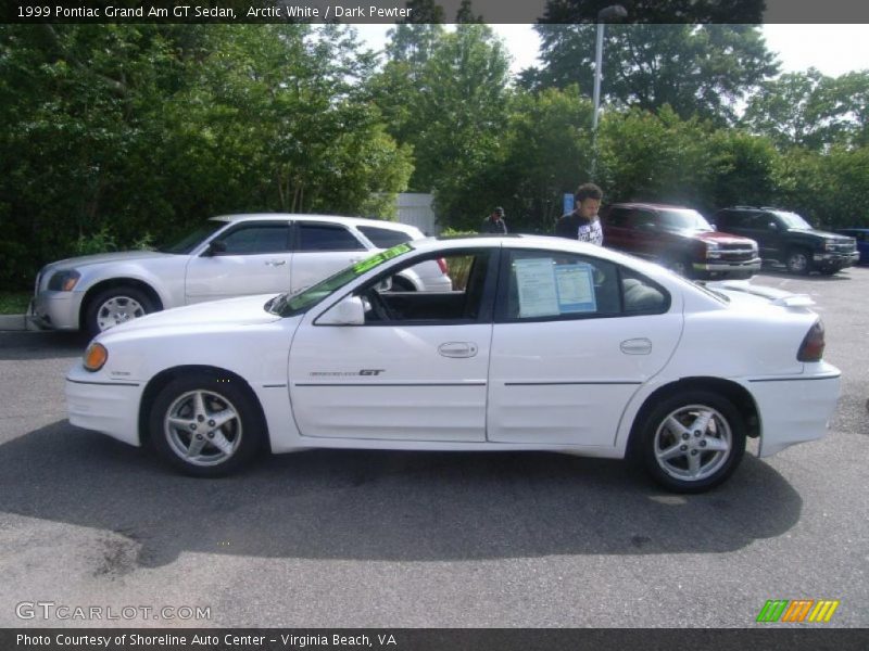 Arctic White / Dark Pewter 1999 Pontiac Grand Am GT Sedan