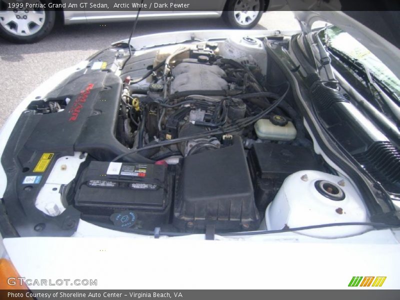 Arctic White / Dark Pewter 1999 Pontiac Grand Am GT Sedan