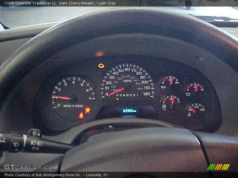 Dark Cherry Metallic / Light Gray 2008 Chevrolet TrailBlazer LS