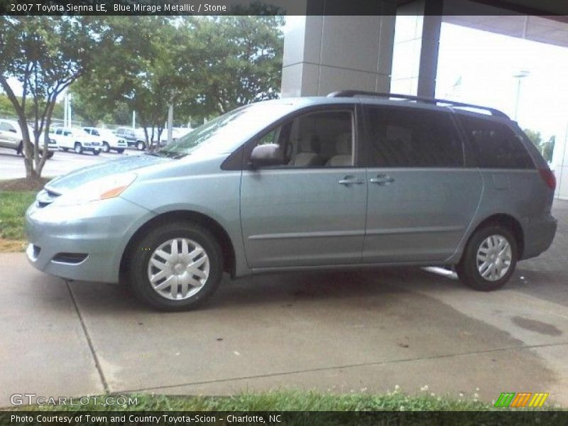 Blue Mirage Metallic / Stone 2007 Toyota Sienna LE