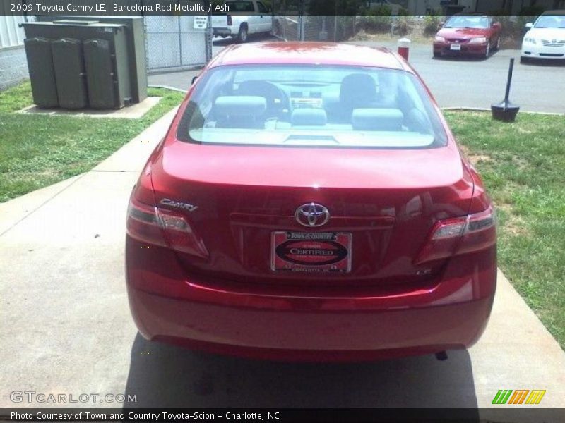 Barcelona Red Metallic / Ash 2009 Toyota Camry LE
