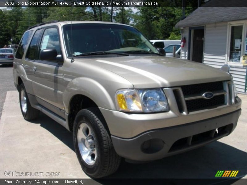Harvest Gold Metallic / Medium Parchment Beige 2003 Ford Explorer Sport XLT 4x4
