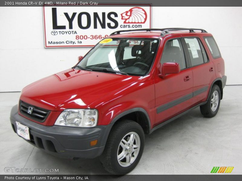 Milano Red / Dark Gray 2001 Honda CR-V EX 4WD