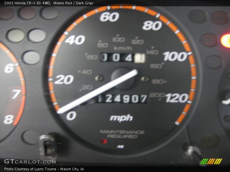 Milano Red / Dark Gray 2001 Honda CR-V EX 4WD