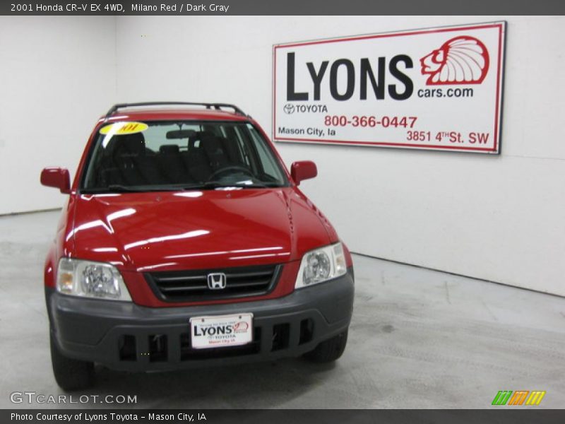 Milano Red / Dark Gray 2001 Honda CR-V EX 4WD