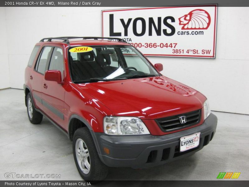 Milano Red / Dark Gray 2001 Honda CR-V EX 4WD