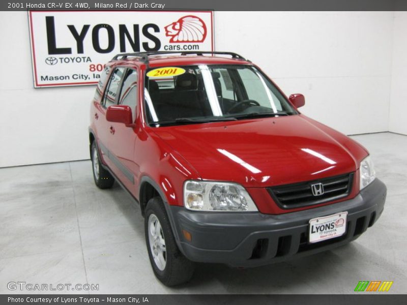 Milano Red / Dark Gray 2001 Honda CR-V EX 4WD