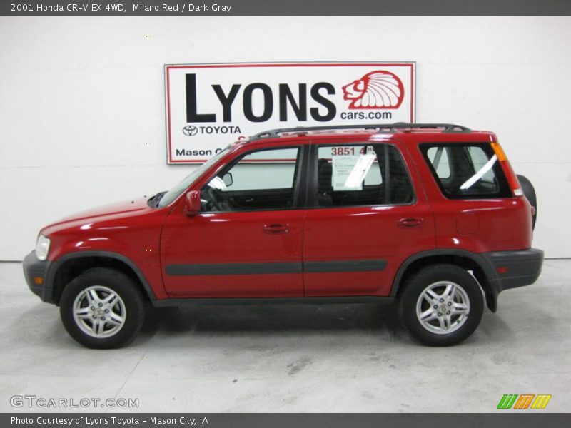 Milano Red / Dark Gray 2001 Honda CR-V EX 4WD