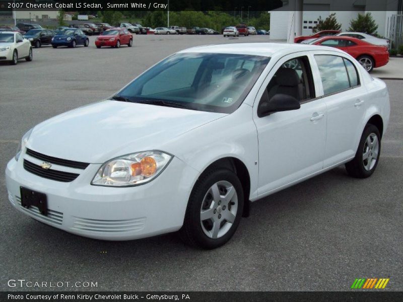 Summit White / Gray 2007 Chevrolet Cobalt LS Sedan
