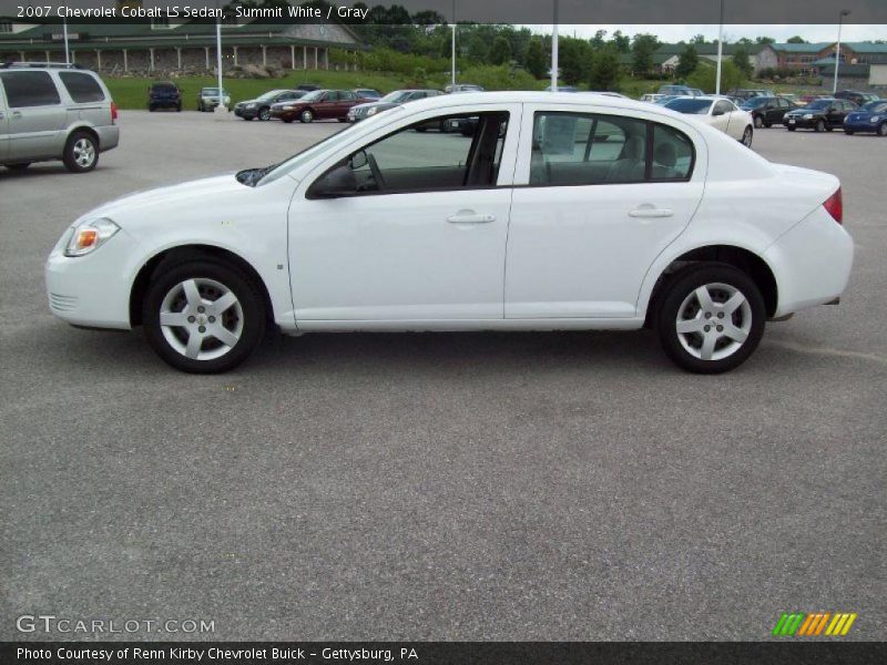 Summit White / Gray 2007 Chevrolet Cobalt LS Sedan