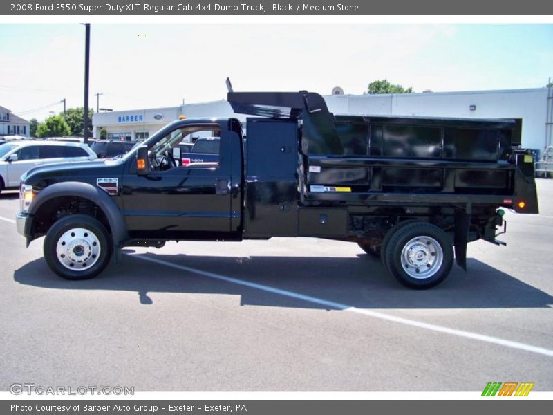 Black / Medium Stone 2008 Ford F550 Super Duty XLT Regular Cab 4x4 Dump Truck