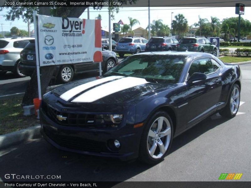 Imperial Blue Metallic / Gray 2010 Chevrolet Camaro SS Coupe