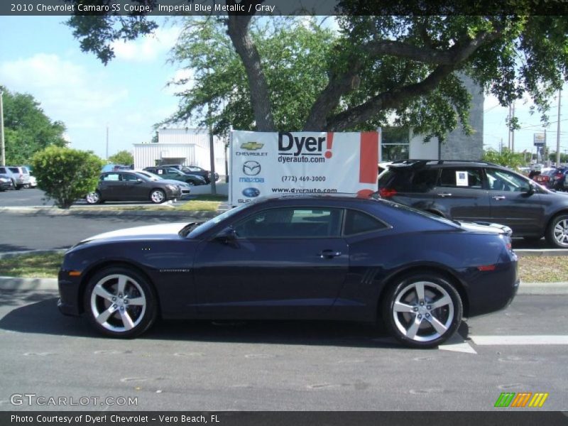 Imperial Blue Metallic / Gray 2010 Chevrolet Camaro SS Coupe