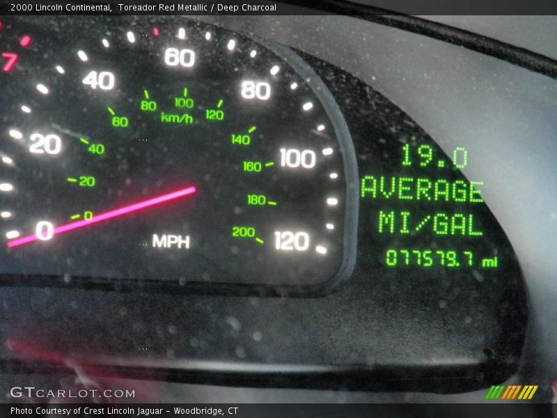 Toreador Red Metallic / Deep Charcoal 2000 Lincoln Continental