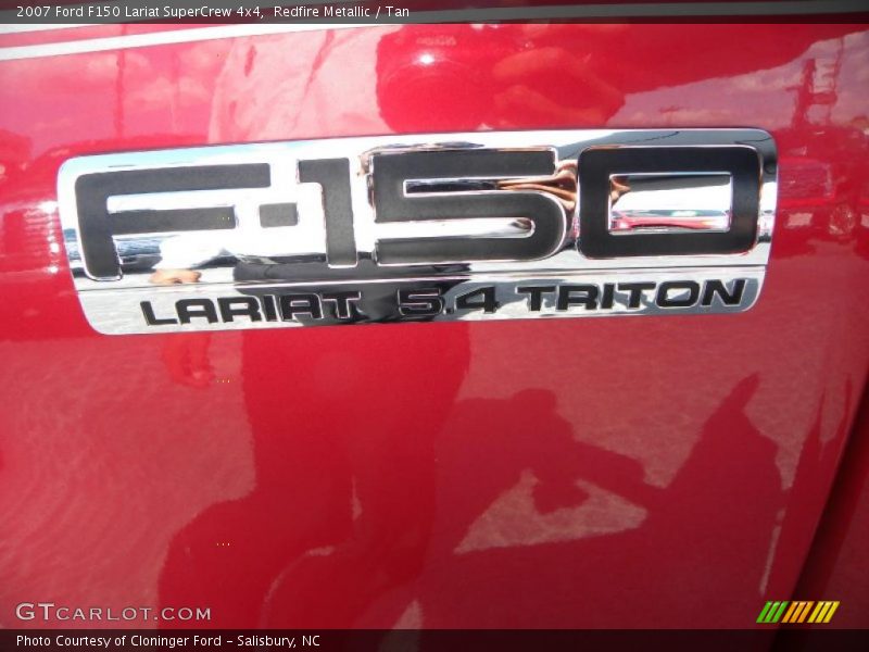 Redfire Metallic / Tan 2007 Ford F150 Lariat SuperCrew 4x4