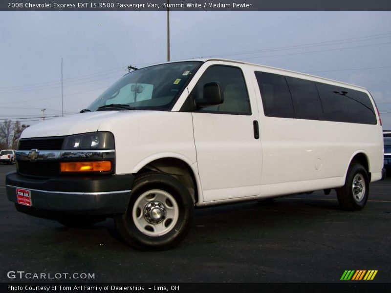 Summit White / Medium Pewter 2008 Chevrolet Express EXT LS 3500 Passenger Van