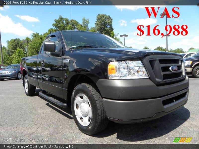 Black / Medium/Dark Flint 2008 Ford F150 XL Regular Cab