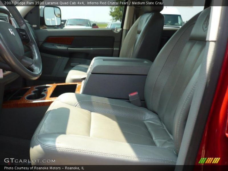 Inferno Red Crystal Pearl / Medium Slate Gray 2007 Dodge Ram 3500 Laramie Quad Cab 4x4