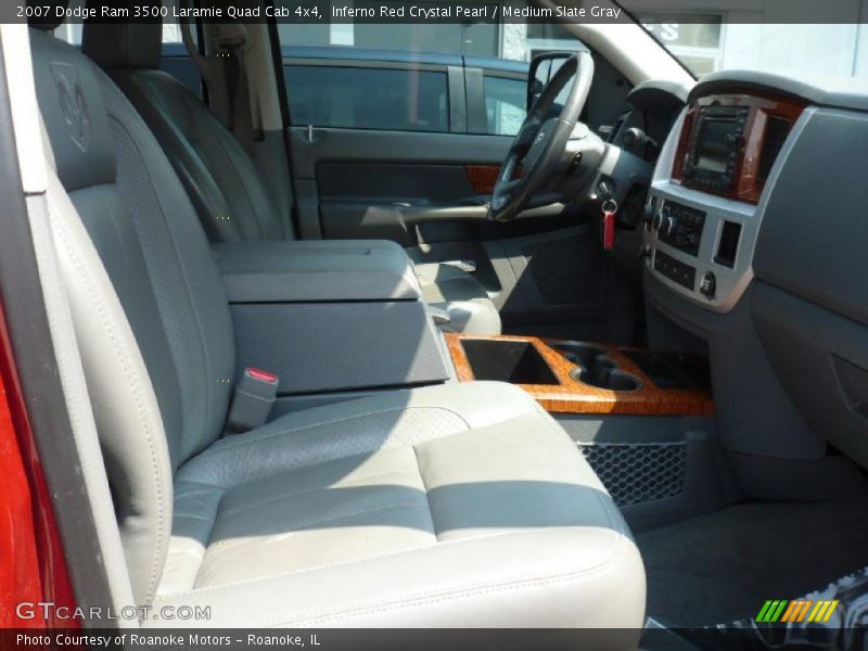 Inferno Red Crystal Pearl / Medium Slate Gray 2007 Dodge Ram 3500 Laramie Quad Cab 4x4