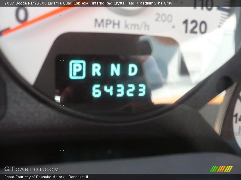 Inferno Red Crystal Pearl / Medium Slate Gray 2007 Dodge Ram 3500 Laramie Quad Cab 4x4