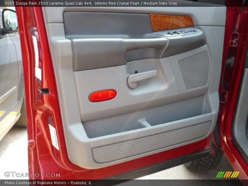 Inferno Red Crystal Pearl / Medium Slate Gray 2007 Dodge Ram 3500 Laramie Quad Cab 4x4