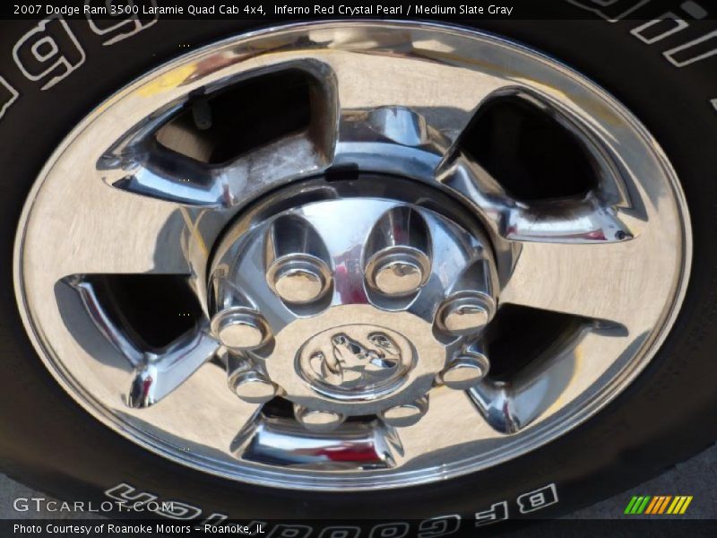 Inferno Red Crystal Pearl / Medium Slate Gray 2007 Dodge Ram 3500 Laramie Quad Cab 4x4