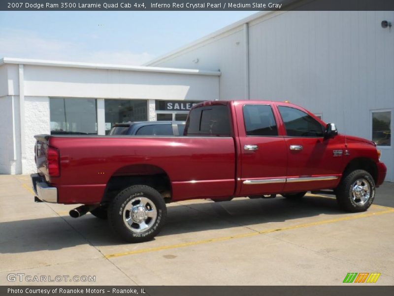 Inferno Red Crystal Pearl / Medium Slate Gray 2007 Dodge Ram 3500 Laramie Quad Cab 4x4