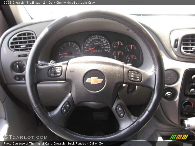 Dark Cherry Metallic / Light Gray 2008 Chevrolet TrailBlazer LS