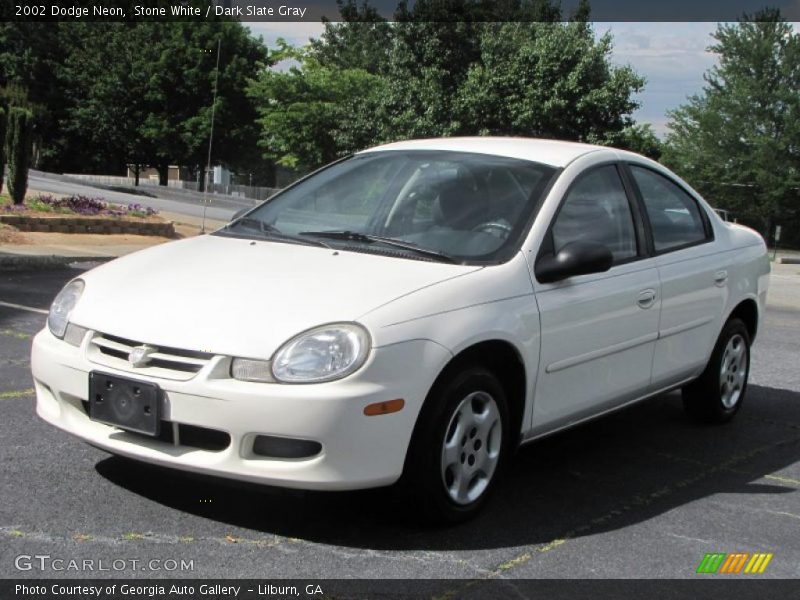 Stone White / Dark Slate Gray 2002 Dodge Neon