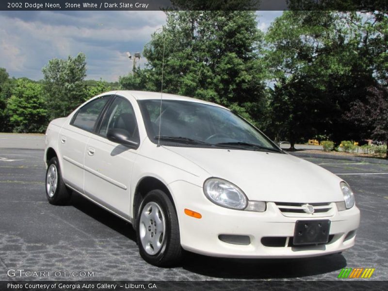 Stone White / Dark Slate Gray 2002 Dodge Neon
