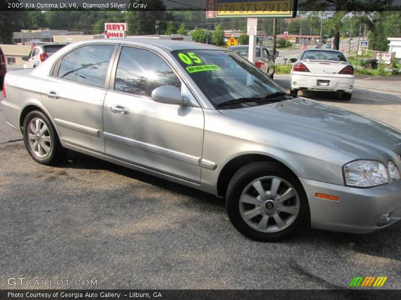 Diamond Silver / Gray 2005 Kia Optima LX V6