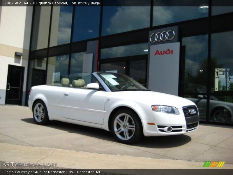 Ibis White / Beige 2007 Audi A4 2.0T quattro Cabriolet