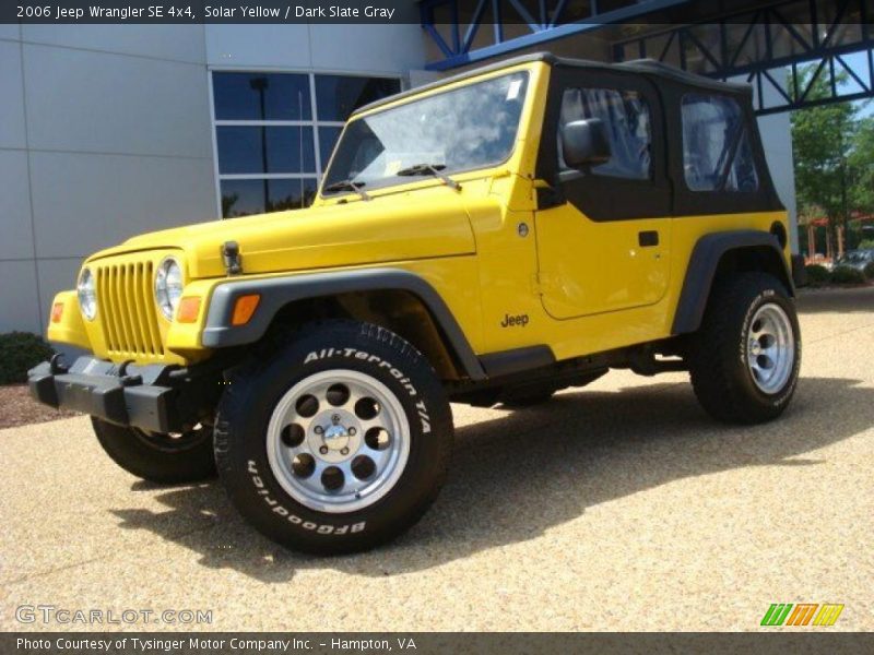 Solar Yellow / Dark Slate Gray 2006 Jeep Wrangler SE 4x4