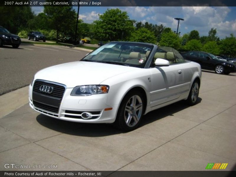 Ibis White / Beige 2007 Audi A4 2.0T quattro Cabriolet