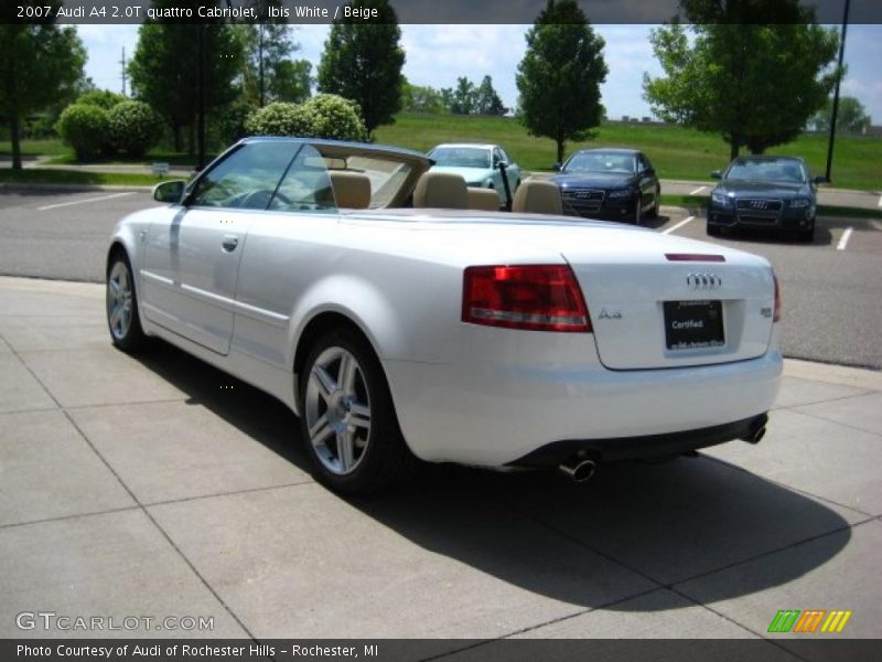 Ibis White / Beige 2007 Audi A4 2.0T quattro Cabriolet