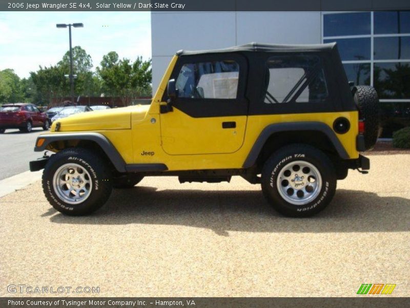 Solar Yellow / Dark Slate Gray 2006 Jeep Wrangler SE 4x4