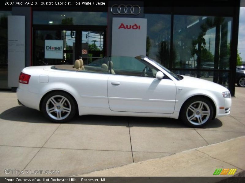 Ibis White / Beige 2007 Audi A4 2.0T quattro Cabriolet