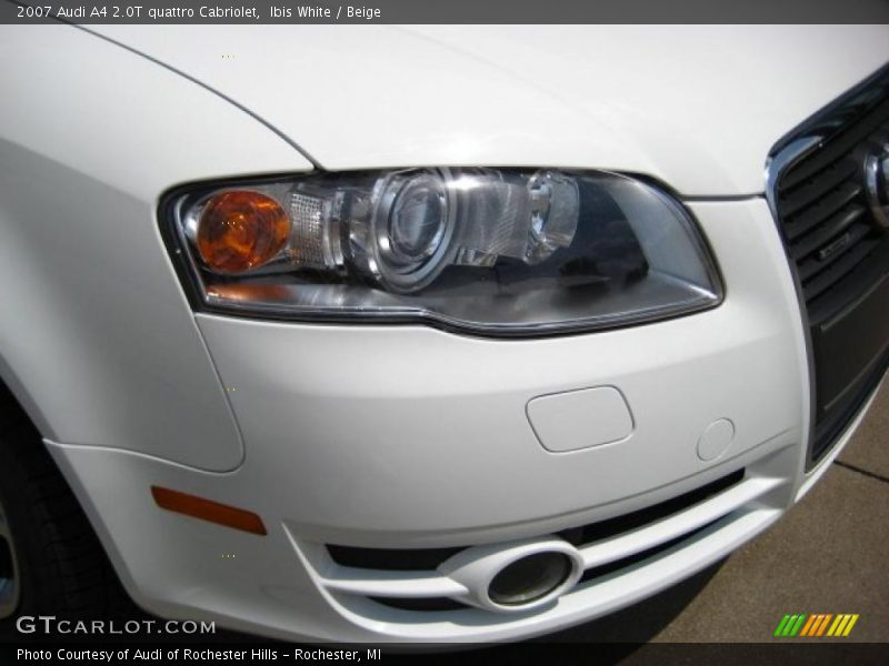 Ibis White / Beige 2007 Audi A4 2.0T quattro Cabriolet