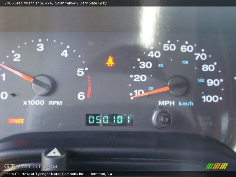 Solar Yellow / Dark Slate Gray 2006 Jeep Wrangler SE 4x4