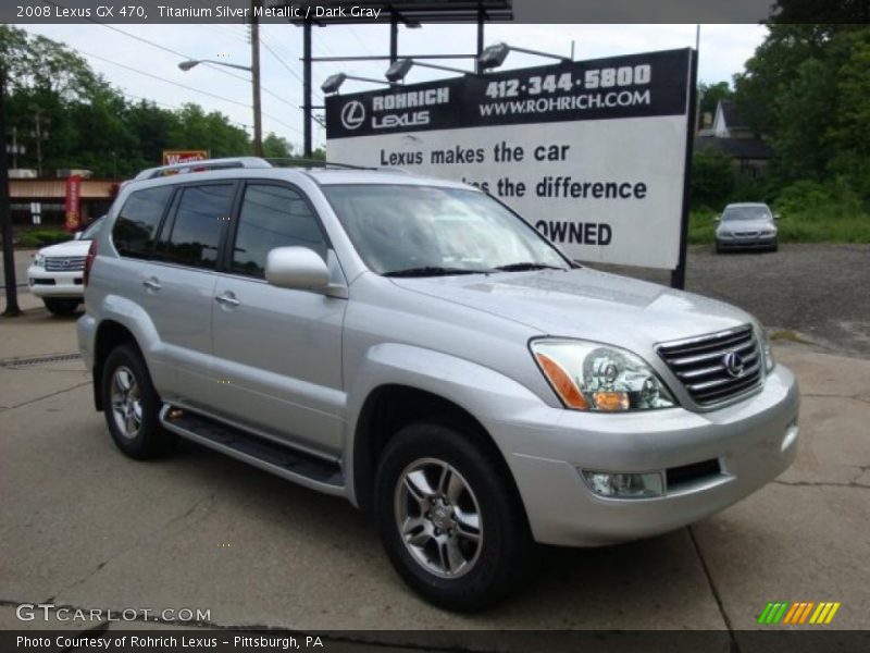 Titanium Silver Metallic / Dark Gray 2008 Lexus GX 470