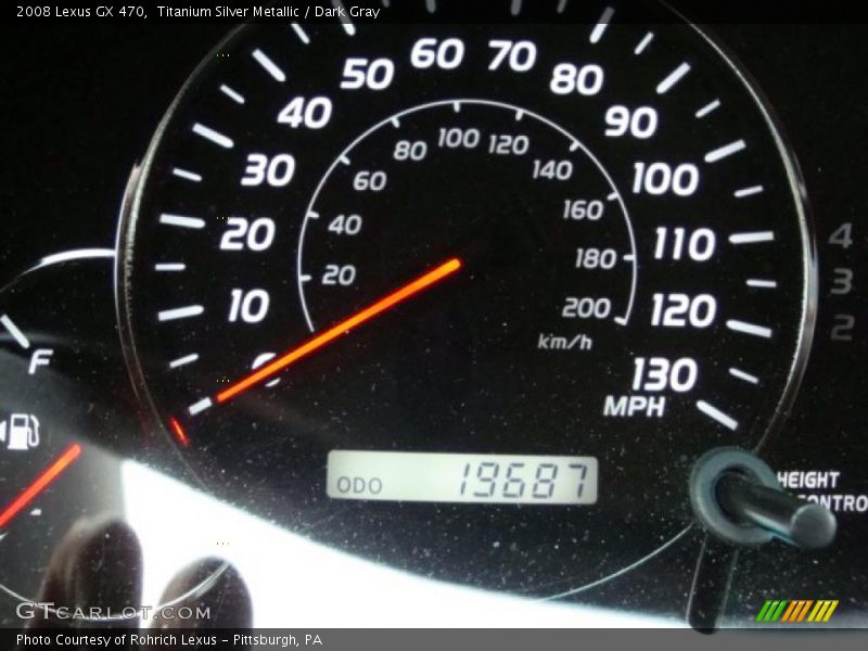 Titanium Silver Metallic / Dark Gray 2008 Lexus GX 470