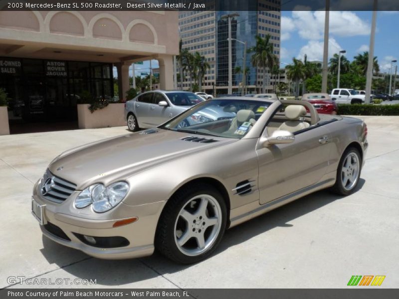 Desert Silver Metallic / Java 2003 Mercedes-Benz SL 500 Roadster