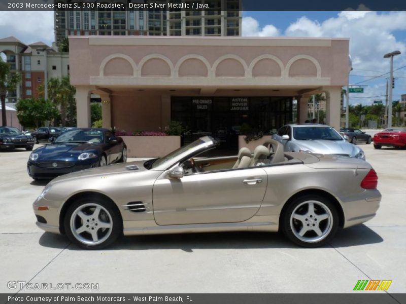 Desert Silver Metallic / Java 2003 Mercedes-Benz SL 500 Roadster