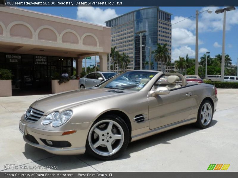 Desert Silver Metallic / Java 2003 Mercedes-Benz SL 500 Roadster