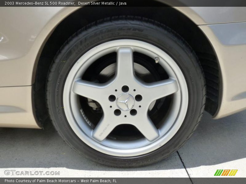 Desert Silver Metallic / Java 2003 Mercedes-Benz SL 500 Roadster